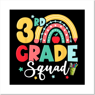 3rd Grade Squad Team Funny Back To School Posters and Art